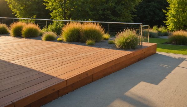 Aménager une terrasse en bois sur plots stable